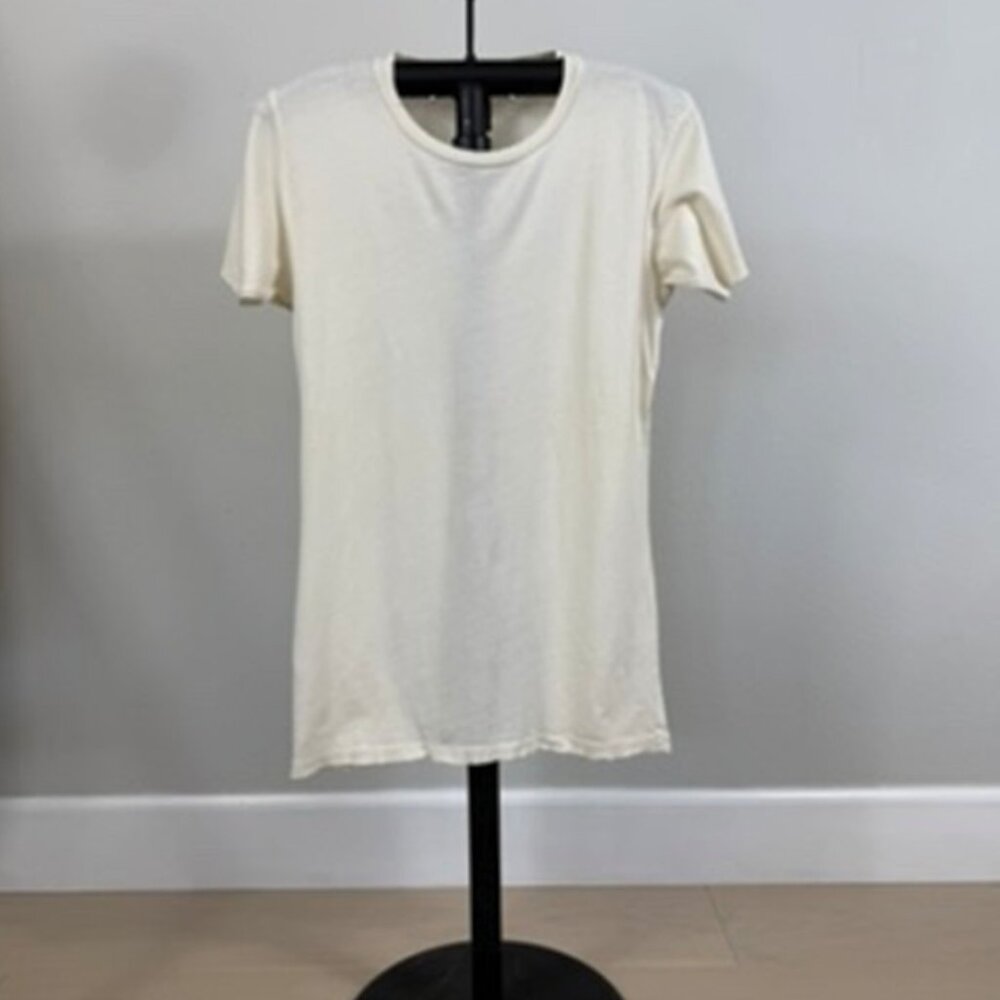 Alternative Apparel Women's Ivory Distressed T-Shirt